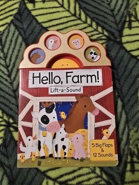 Hello, Farm! Lift-a-Sound Kids Toy Book - Red